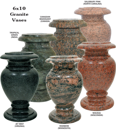 6x10 granite vases