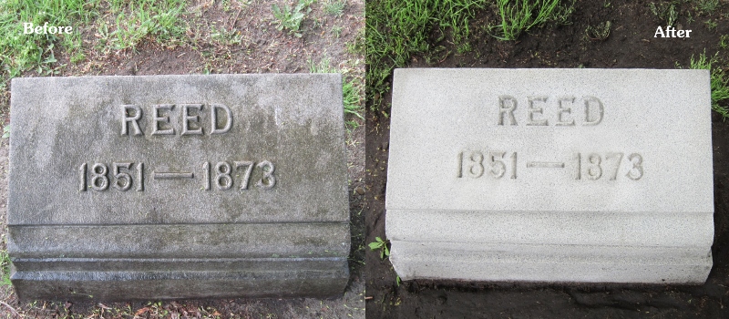 before after headstone